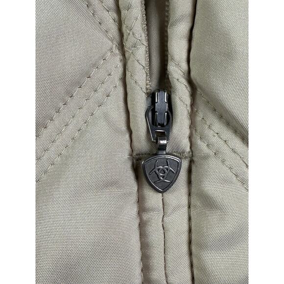 Ariat Quilt Style Insulated Puffer Vest Jacket Coat Cream White Womens 2XL XXL - Picture 4 of 11